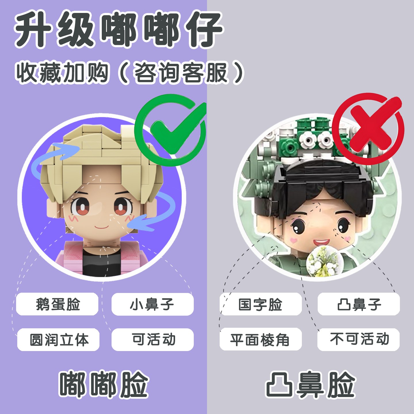 定制照片积木人偶