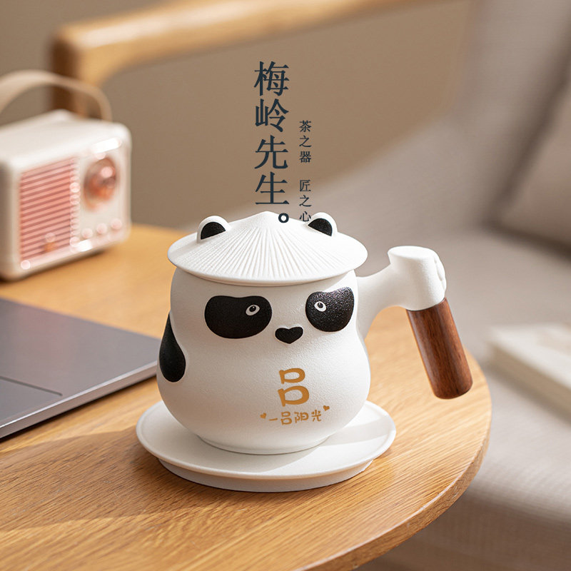 熊猫姓氏刻字杯